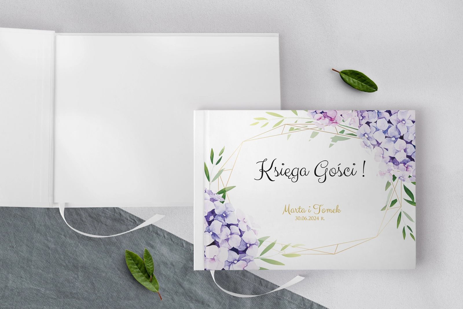 Księga Gości Weselnych Flowers & Frame Motyw 1