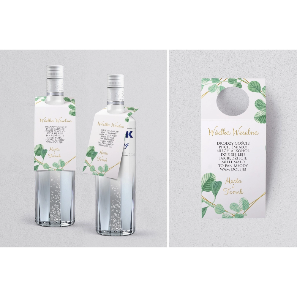 Zawieszka na alkohol oczko Liście Motyw 5