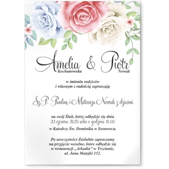 Zaproszenia ślubne Geometryczne Serce - Akrylowe Motyw 3