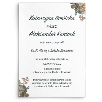 Zaproszenia ślubne Rustic Summer - Motyw 3