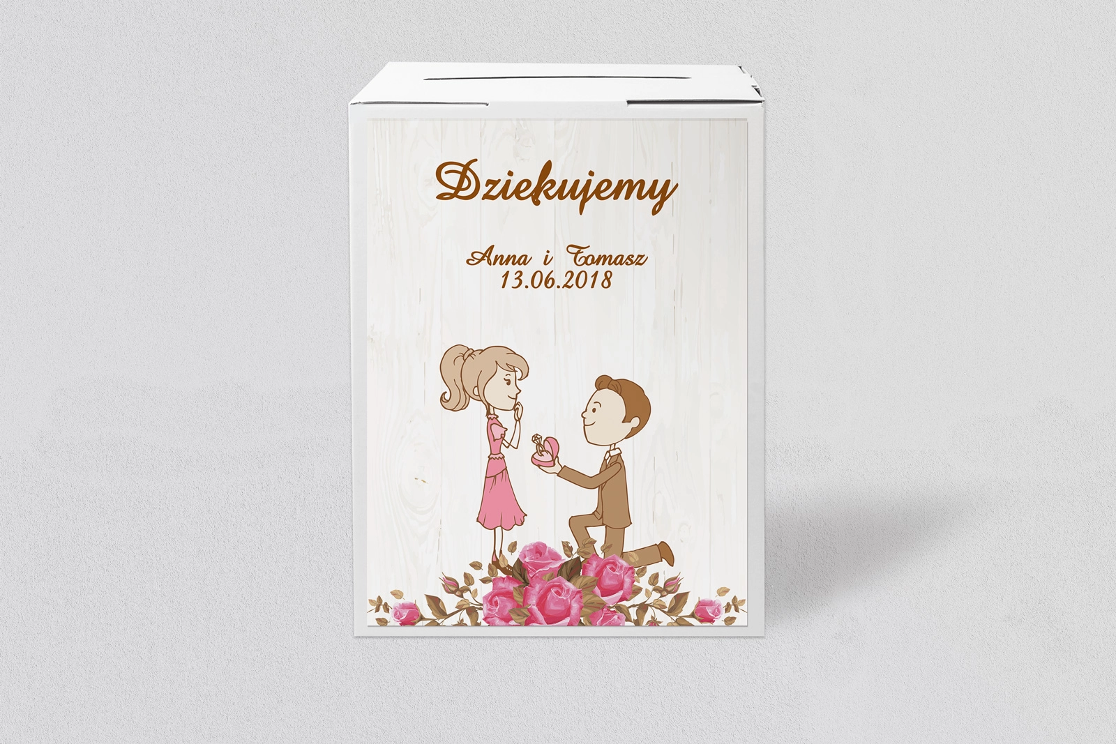 Pudełko na koperty i pieniądze Naturalna Miłość Motyw 15