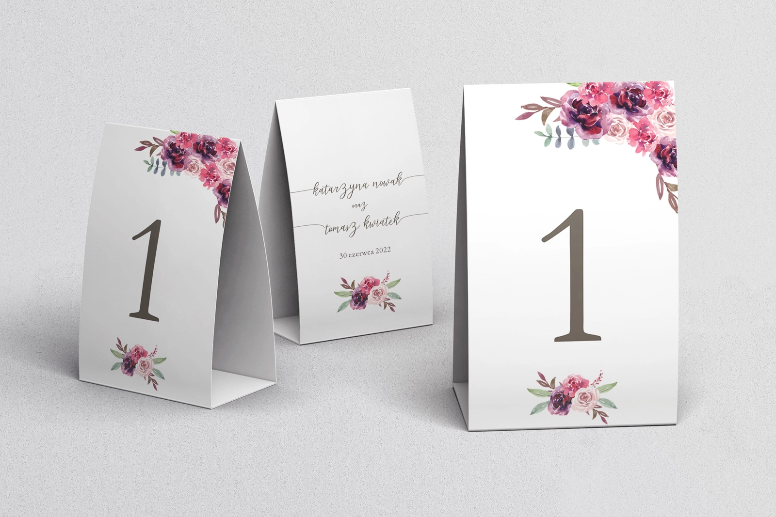 Numerki na stół PasteLove Motyw 1