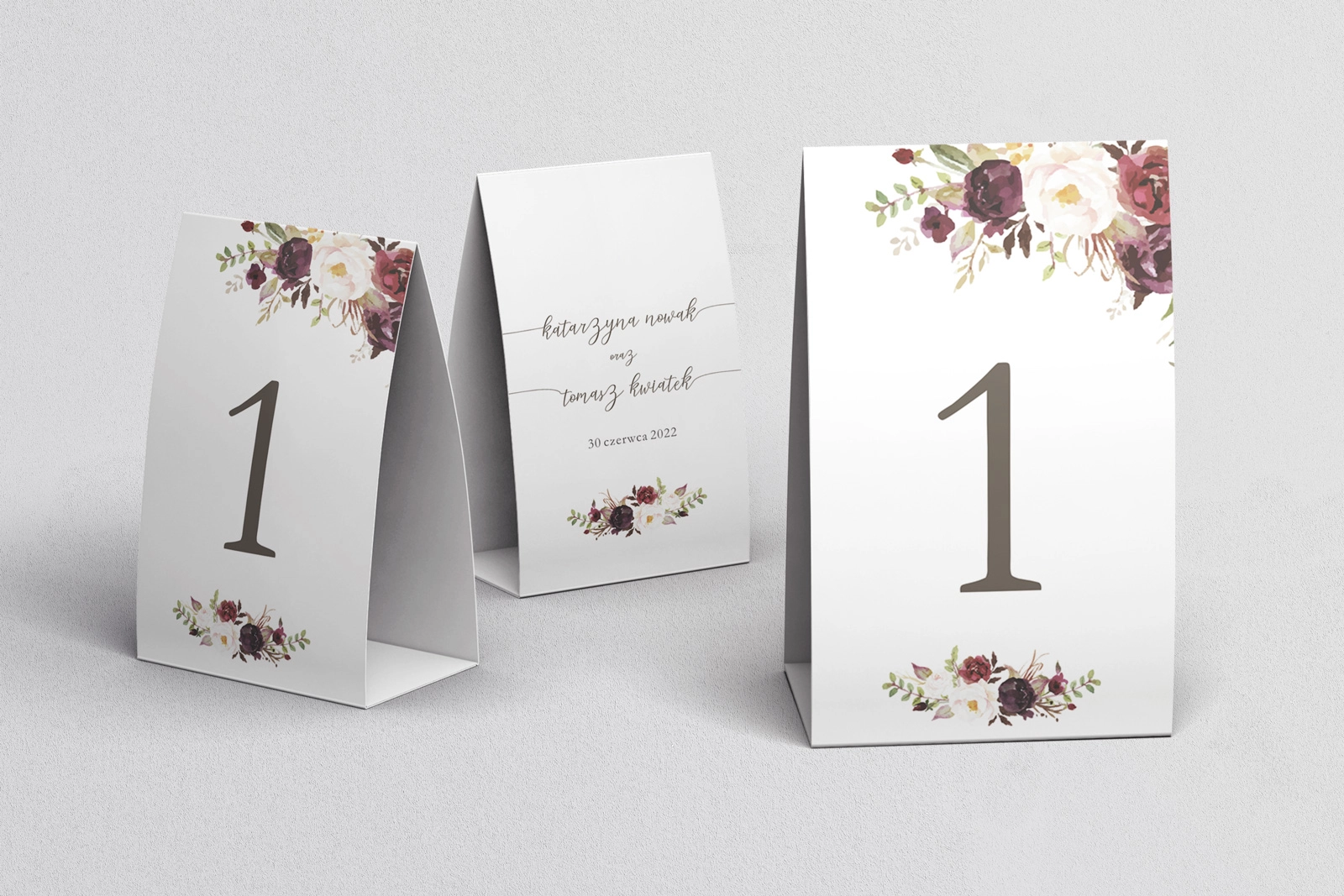 Numerki na stół PasteLove Motyw 3