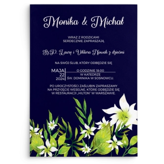 Zaproszenia ślubne Wildflowers - Motyw 3