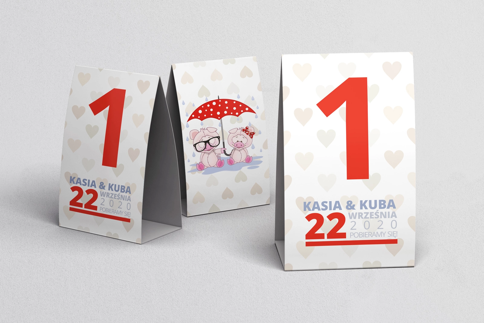 Numerki na stół Uroczy Deszcz Motyw 10