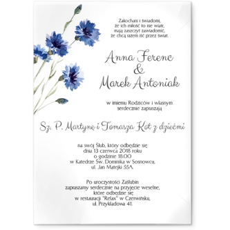 Zaproszenia ślubne Sweet Love- Akrylowe Motyw 1