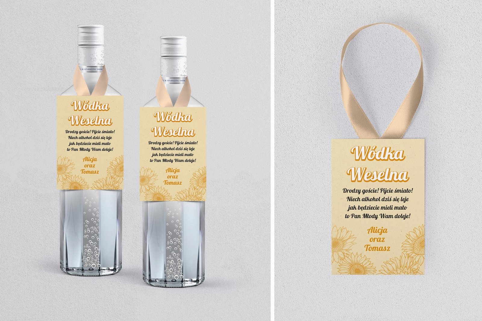 Zawieszka na alkohol Sunflowers - Motyw 1