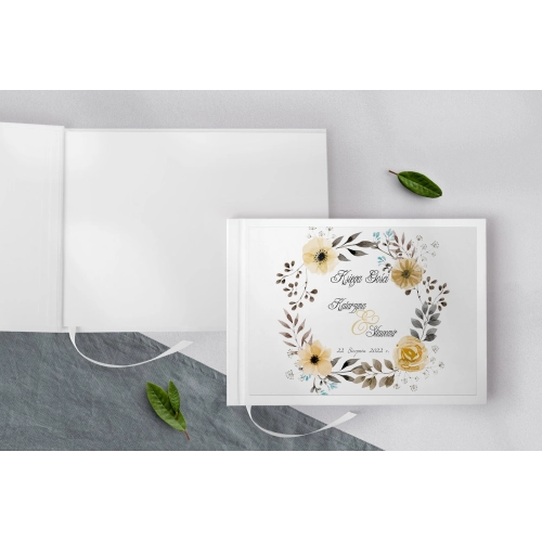 Księga Gości Weselnych Akwarelowe Wianki Motyw 4