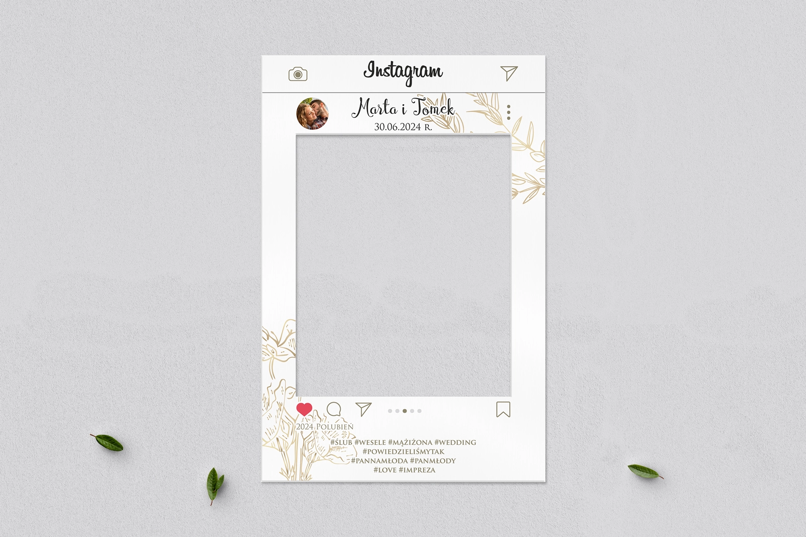 Ramka do zdjęć - Instagram Fiori Motyw 3