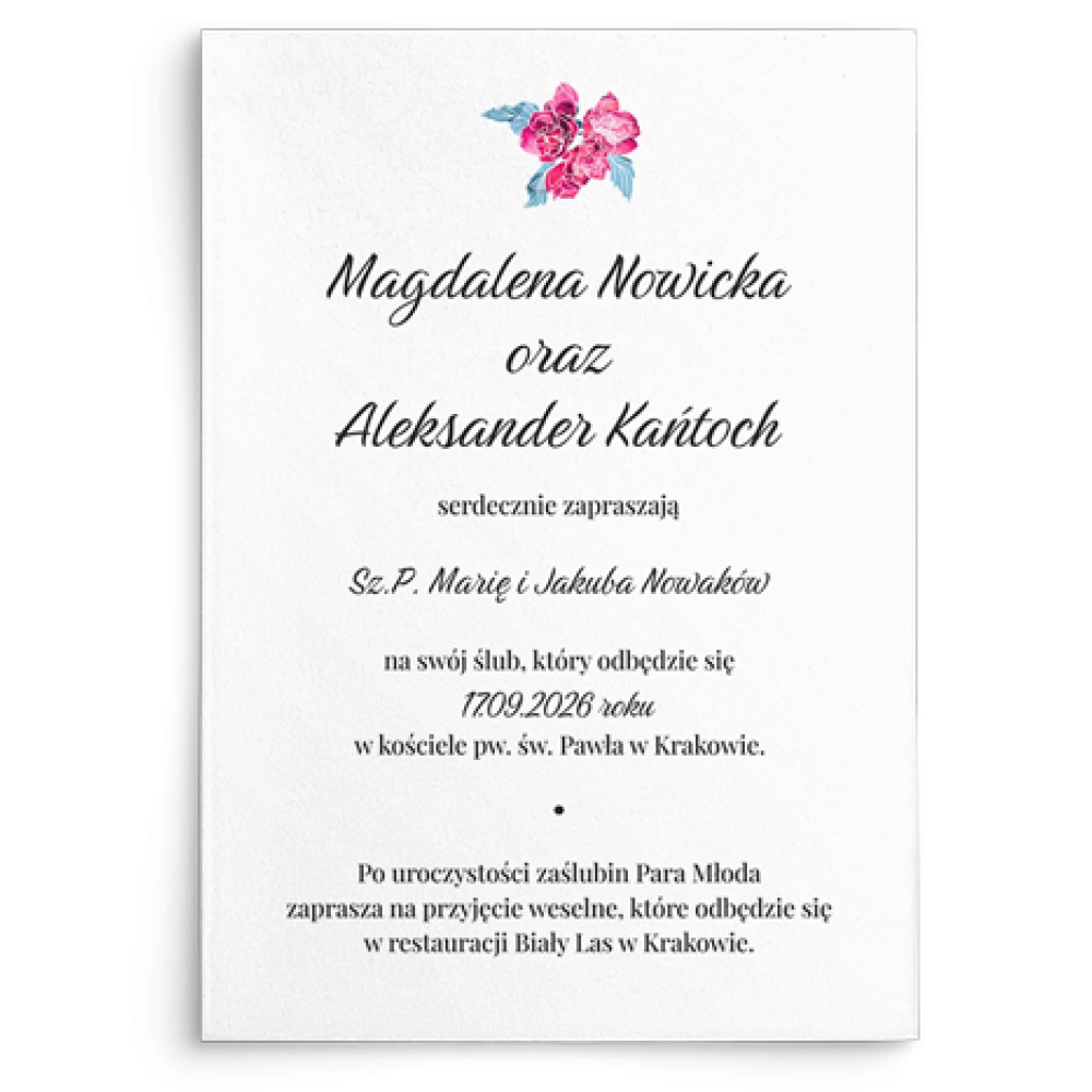 Zaproszenia ślubne Nature's Kiss - Motyw 3