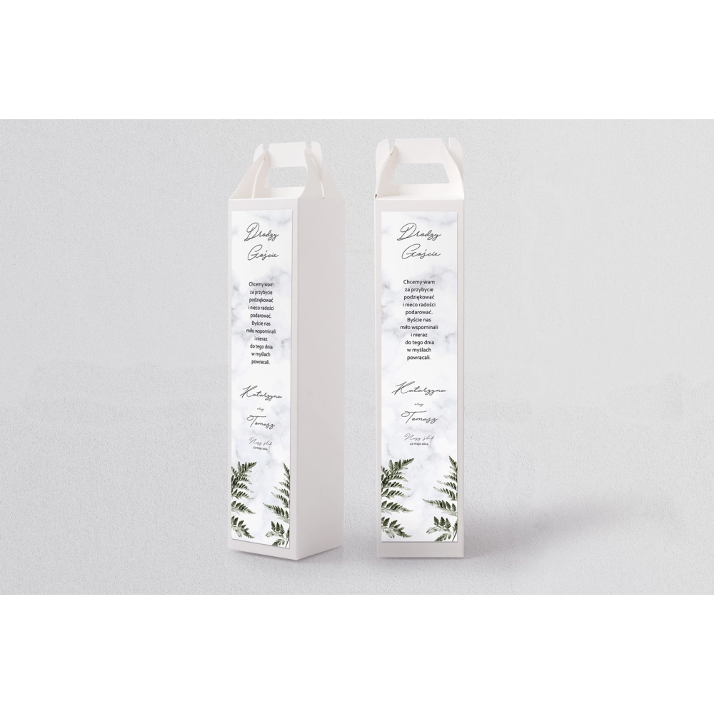 Pudełko na alkohol Marble leaf Motyw 2