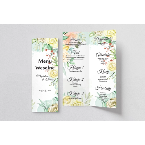 Menu Weselne Amelia - Motyw 1