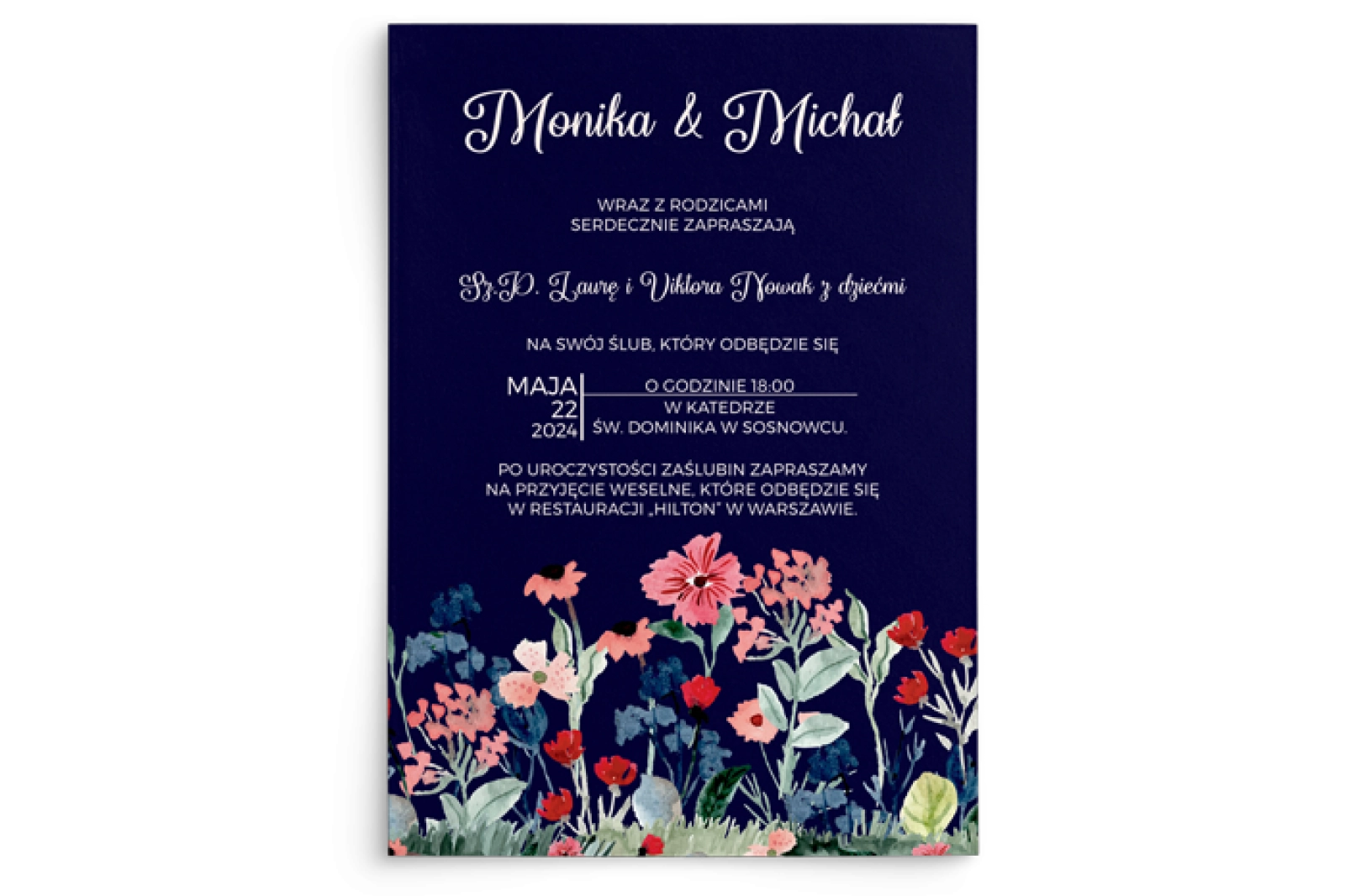 Zaproszenia ślubne Wildflowers - Motyw 1