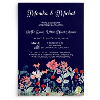 Zaproszenia ślubne Wildflowers - Motyw 1