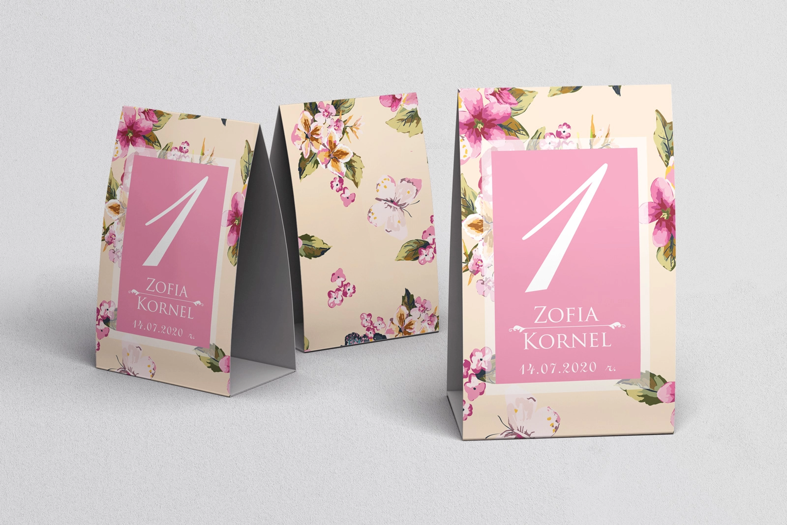 Numerki na stół Kwiatowe Pole Motyw 5