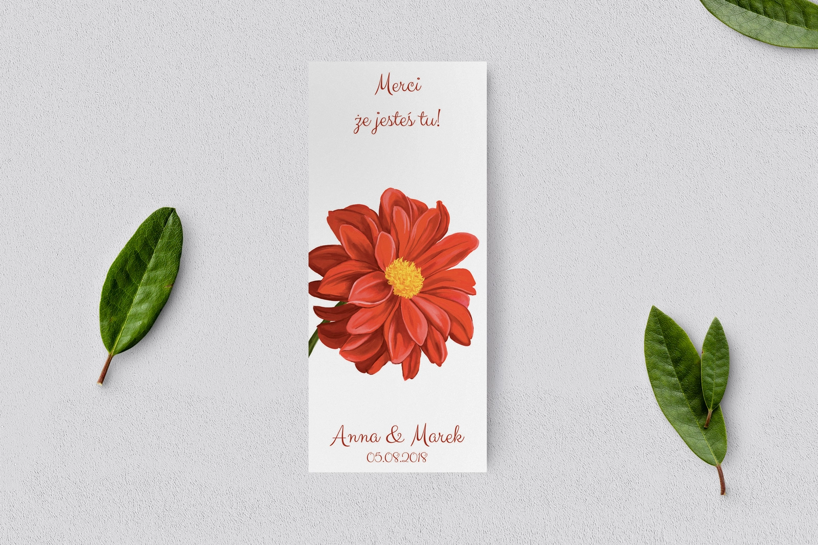 Podziękowanie Merci - Karteczka Sweet Love - Motyw 5