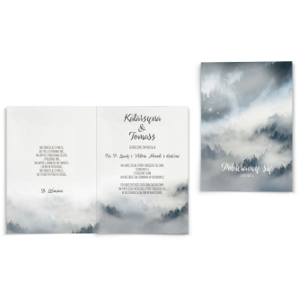 Zaproszenia ślubne Forest - Składane Motyw 5