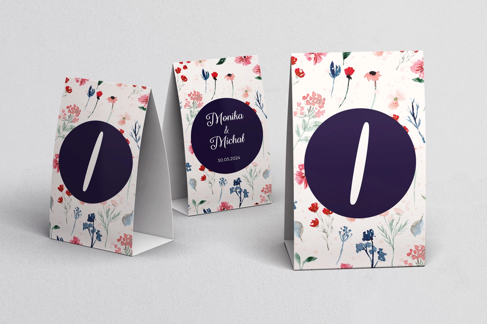 Numerki na stół Wildflowers Motyw 1