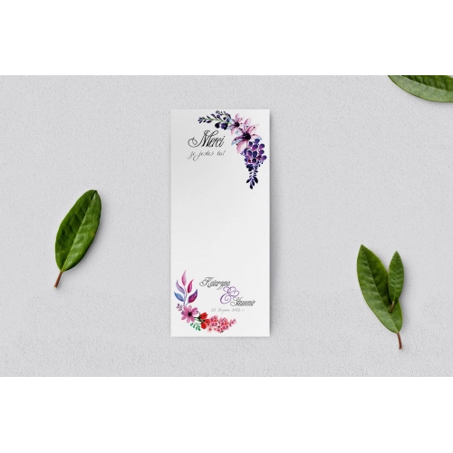 Podziękowanie Merci - Karteczka Wianki - Motyw 7