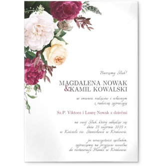 Zaproszenia ślubne Fabello - Akrylowe Motyw 1