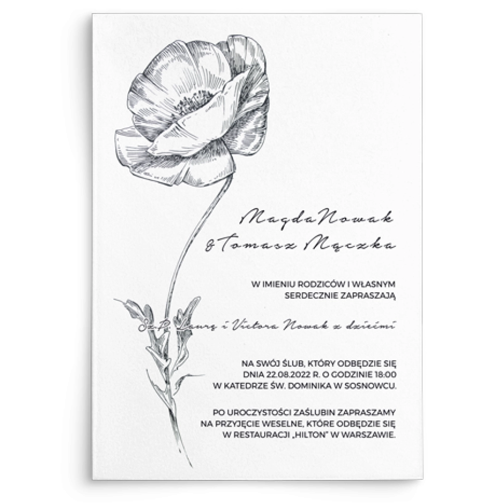 Zaproszenia ślubne Elia - Motyw 1