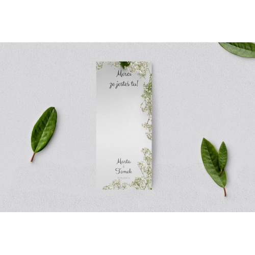 Podziękowanie Merci - Karteczka Soft - Motyw 7