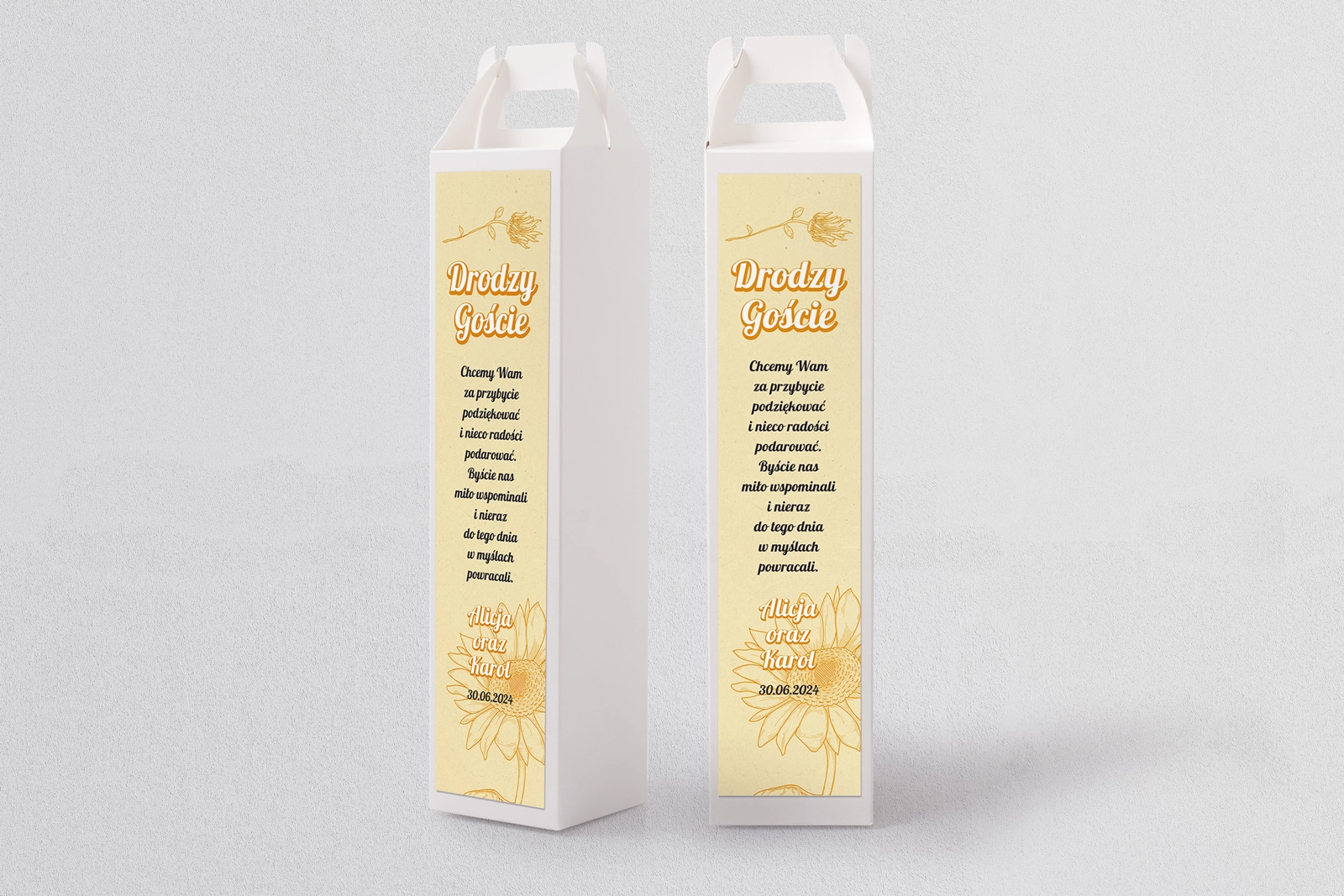 Pudełko na alkohol Sunflowers Motyw 1