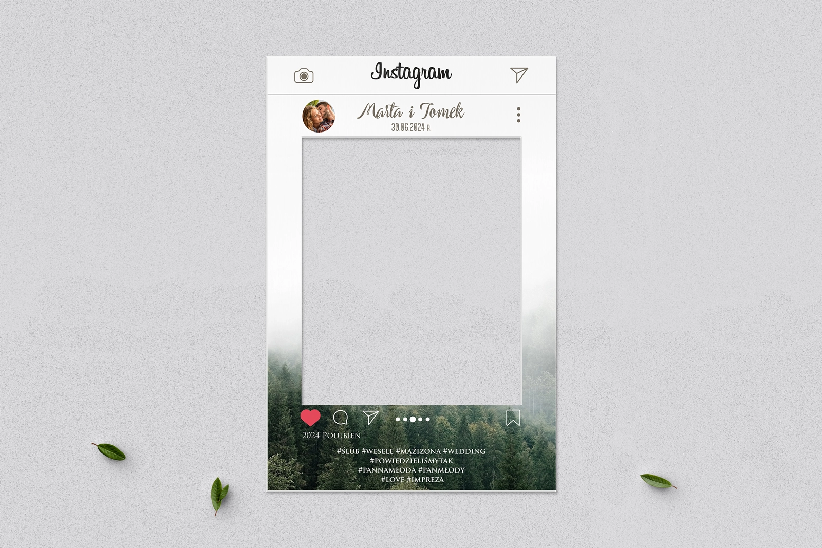 Ramka do zdjęć - Instagram Forest - Motyw 2