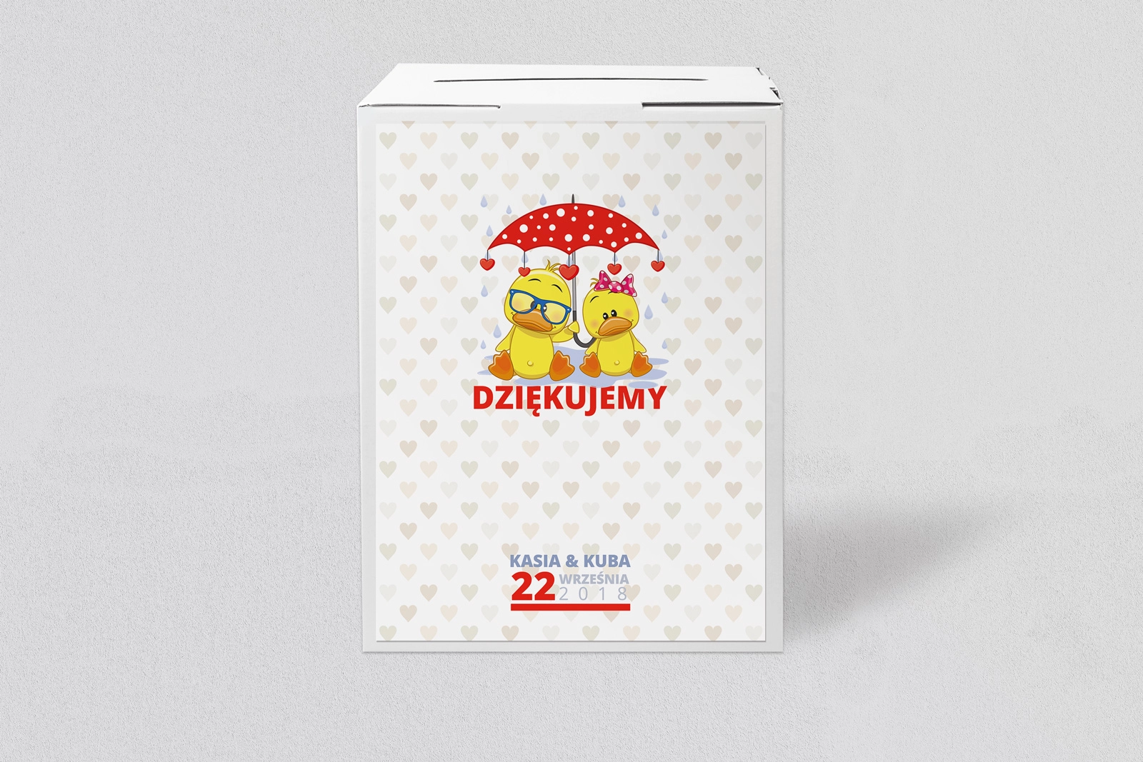 Pudełko na koperty i pieniądze Uroczy Deszcz Motyw 5