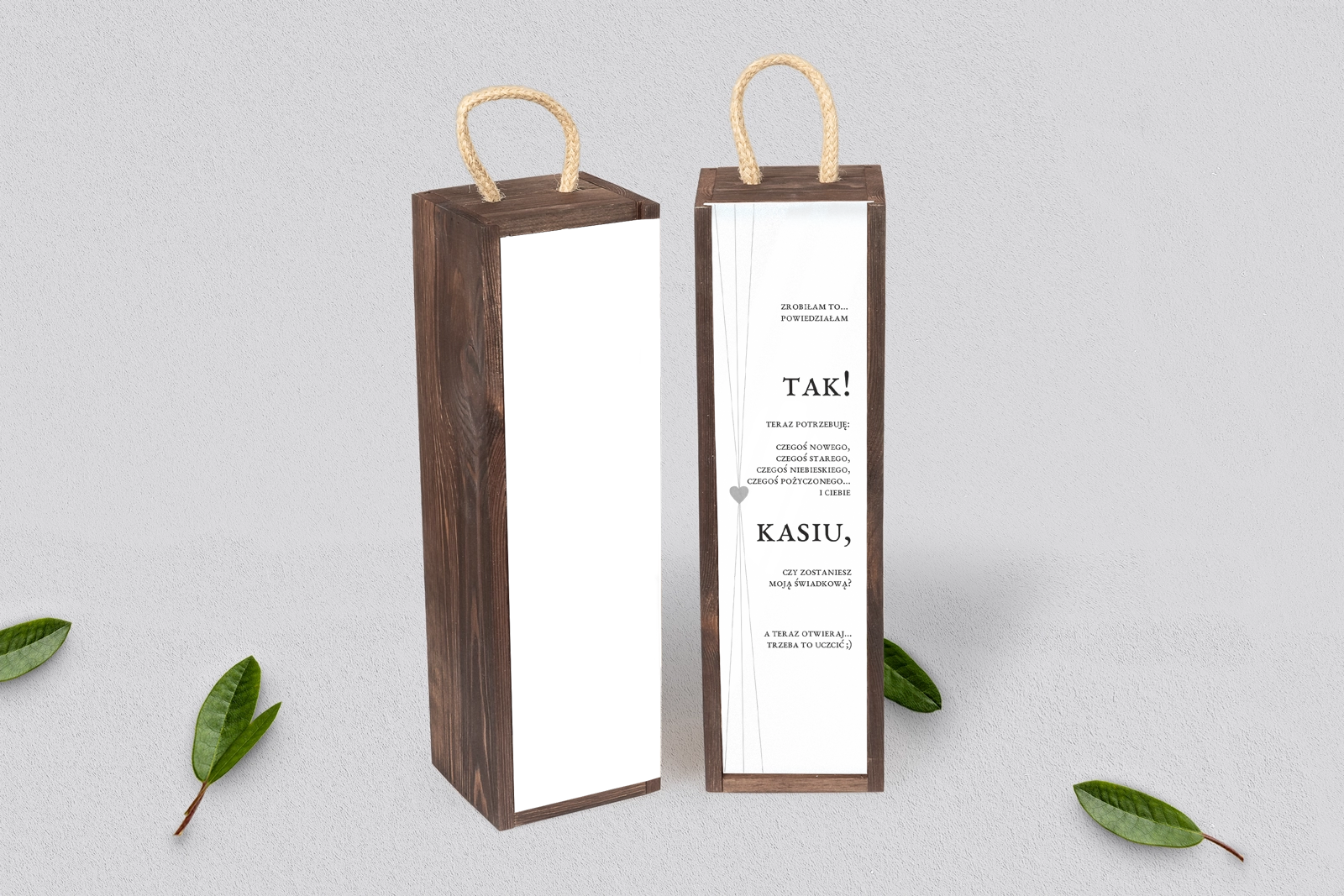 Prośba o Świadkowanie - SNW Akryl brązowa Elegance Motyw 2