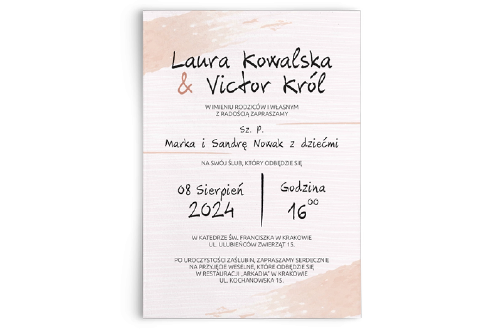 Zaproszenia ślubne Photo- Motyw 3