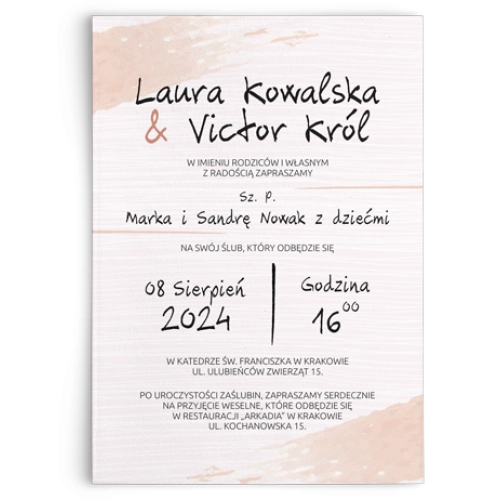 Zaproszenia ślubne Photo- Motyw 3