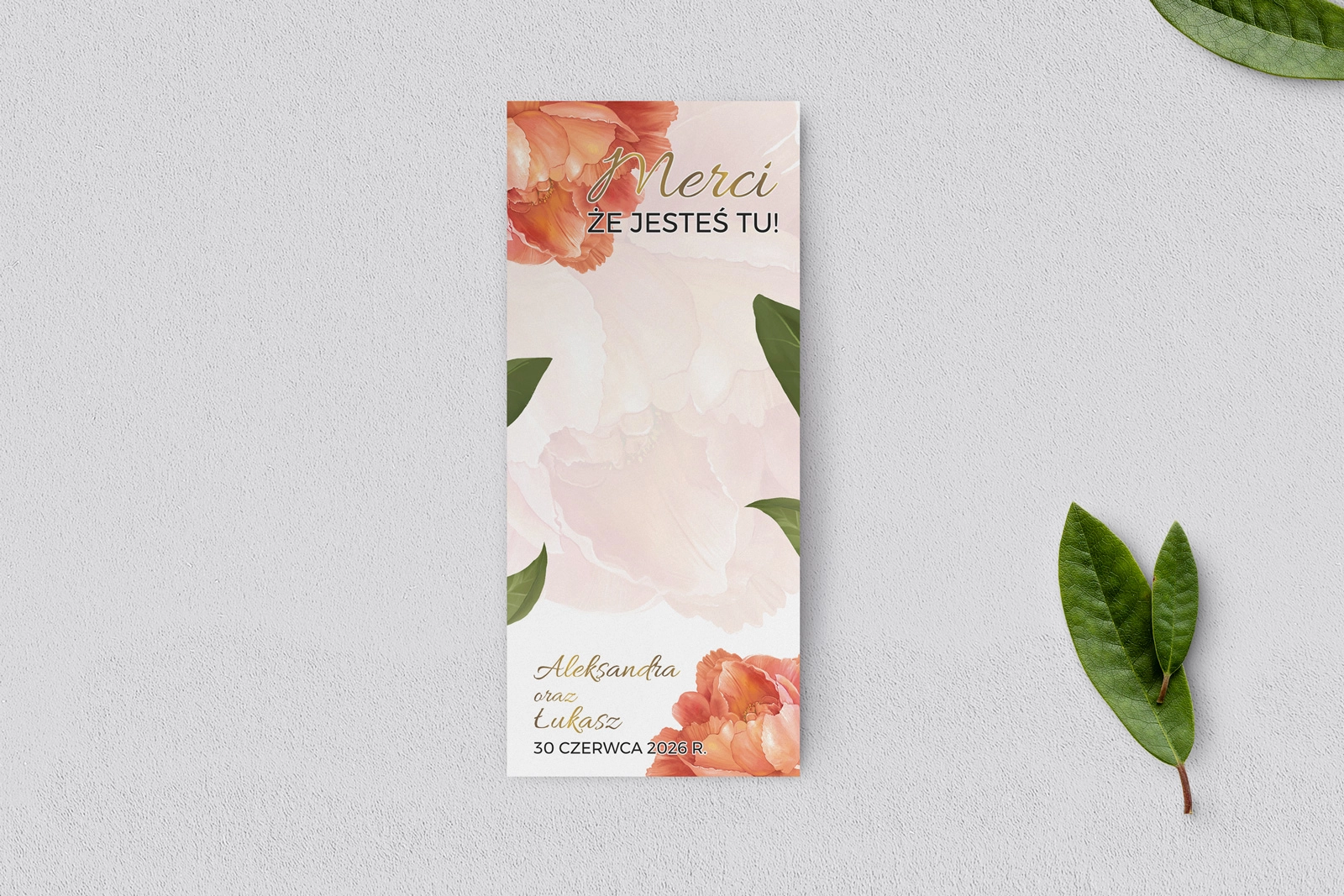 Podziękowanie Merci - Karteczka Dream - Motyw 5