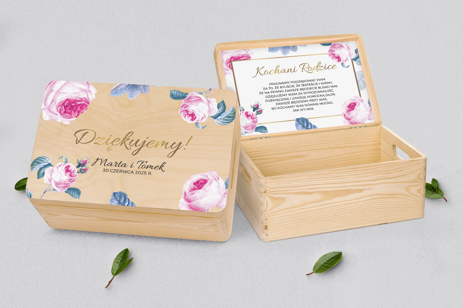 Skrzyneczka dla Rodziców - naturalna Dream Motyw 3