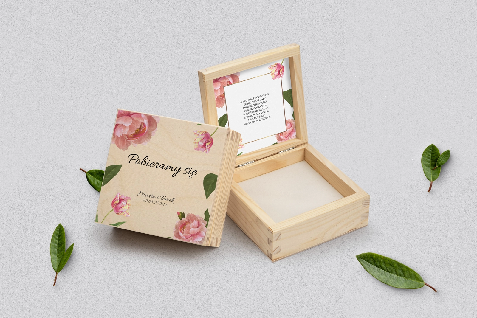 Pudełko na obrączki naturalne - Dream Motyw 6