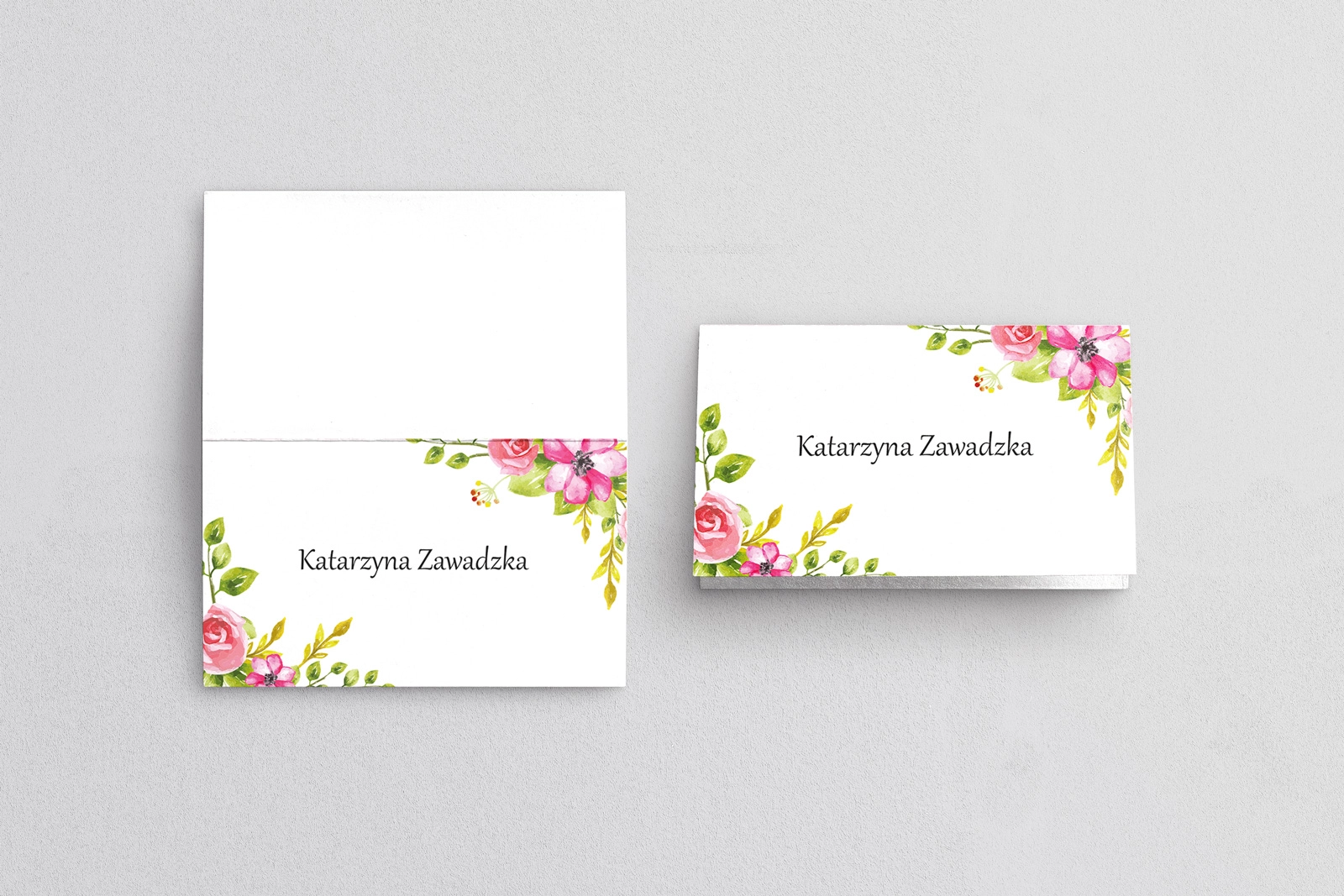 Winietki ślubne składane Bukiety Motyw 8