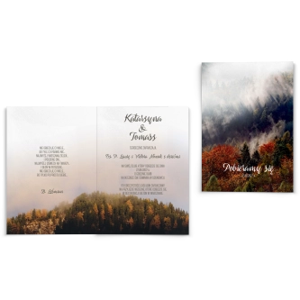Zaproszenia ślubne Forest - Składane Motyw 3