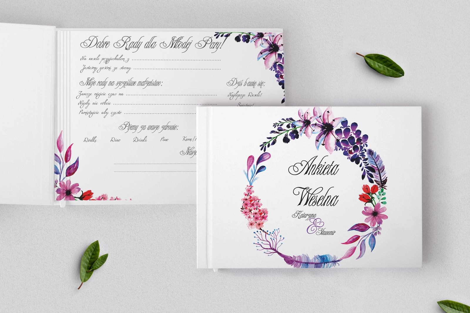 Ankieta Weselna - Akwarelowe Wianki Motyw 7