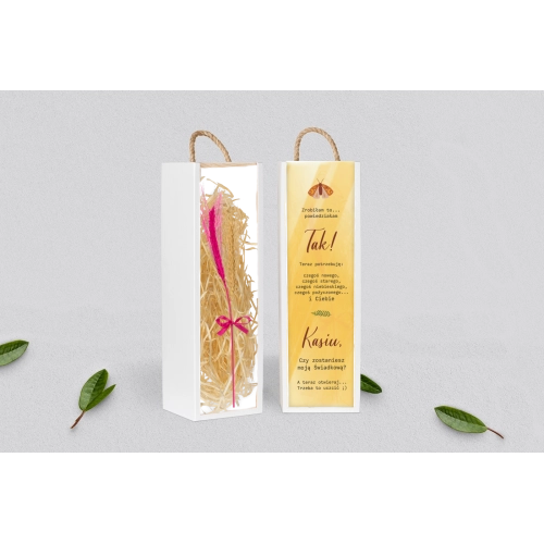 Prośba o Świadkowanie - SNW Akryl biała Butterflies - Motyw 3