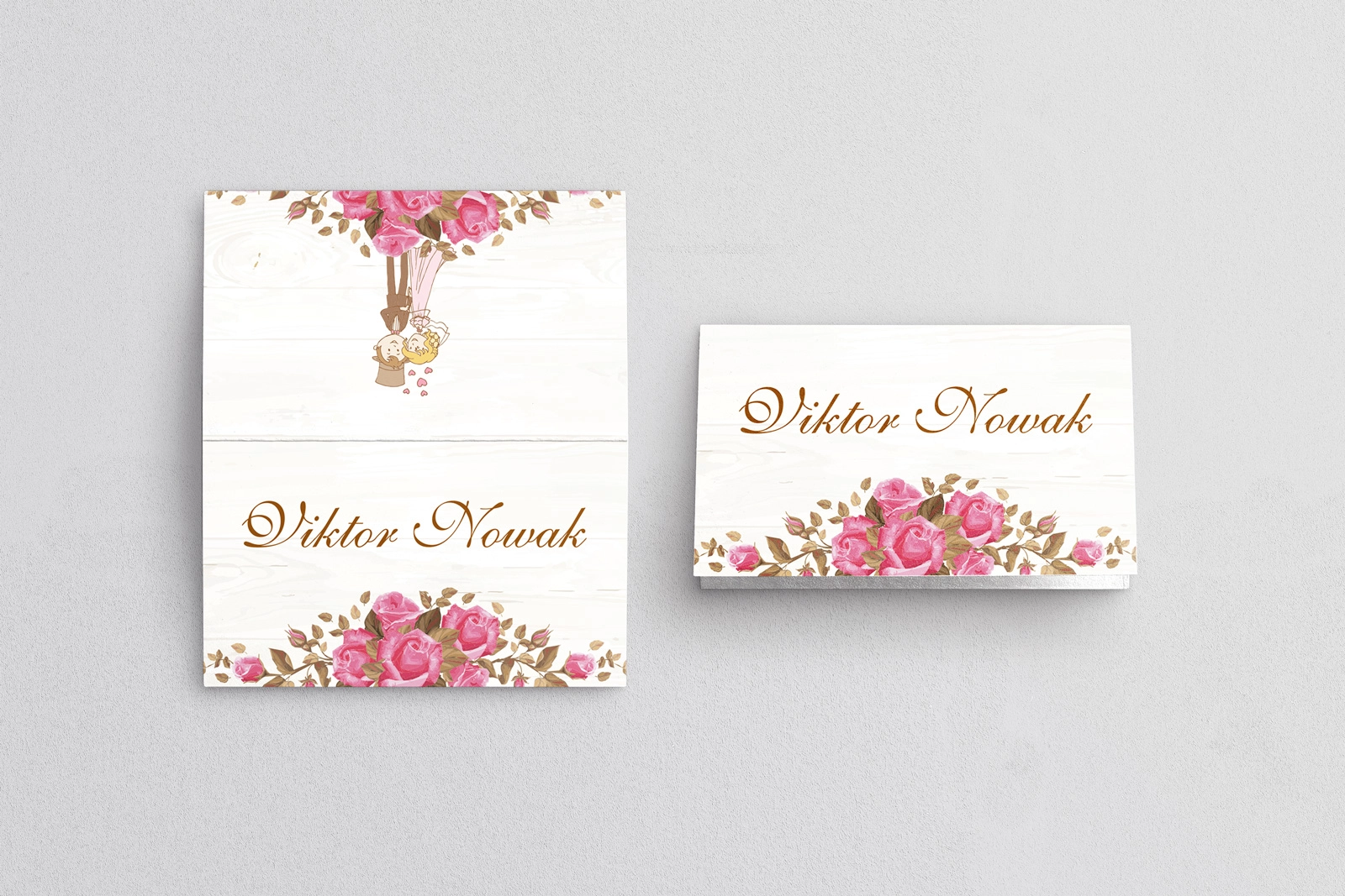 Winietki ślubne składane Naturalna Miłość Motyw 6