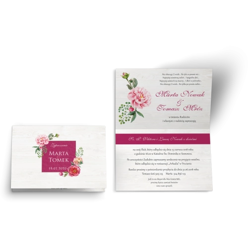 Zaproszenia ślubne Biała Stodoła - Motyw 2