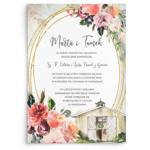 Zaproszenia ślubne Spring Love - Motyw 4