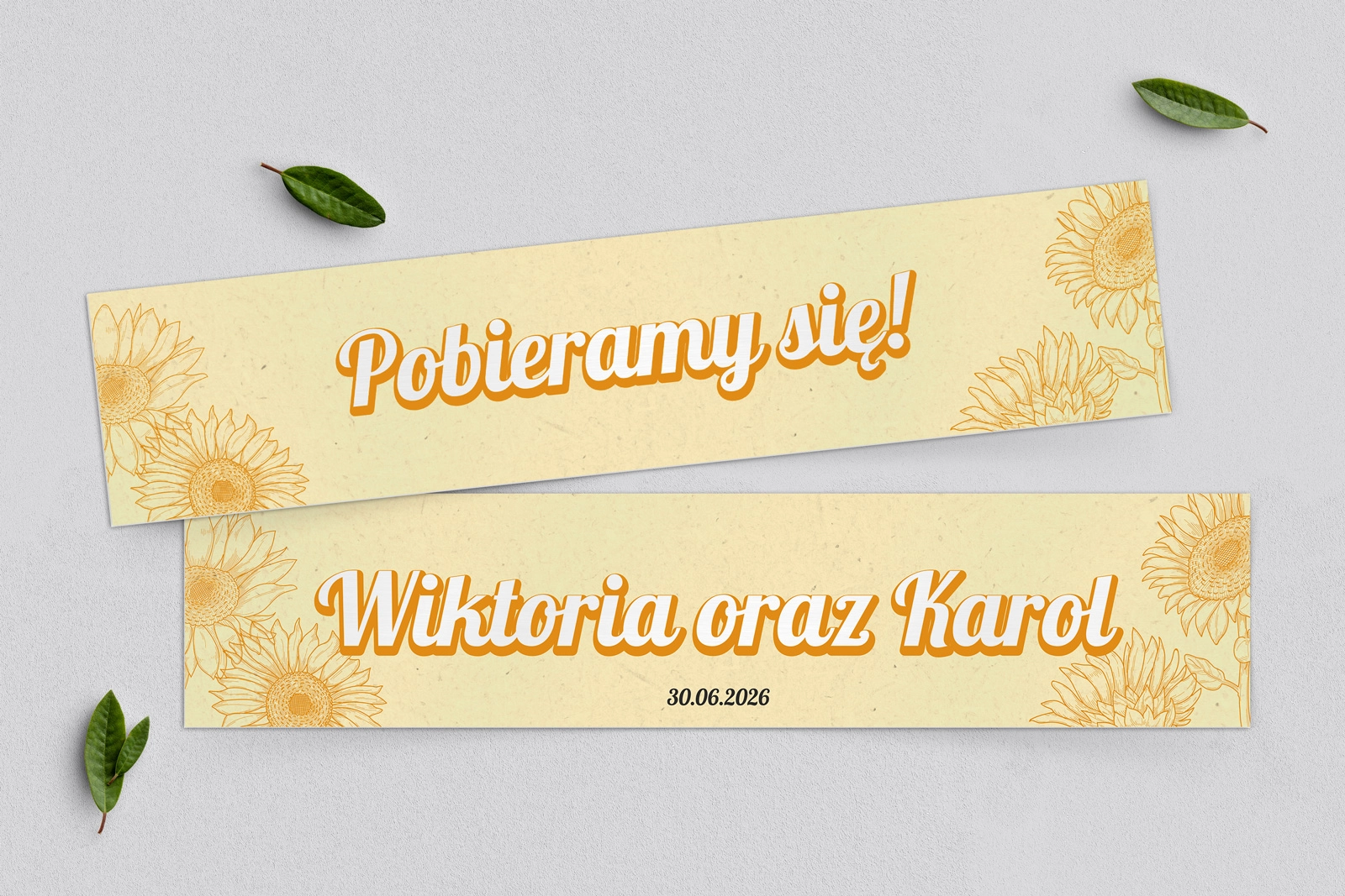 Tablice Rejestracyjne 2 szt. - Sunflowers Motyw 1