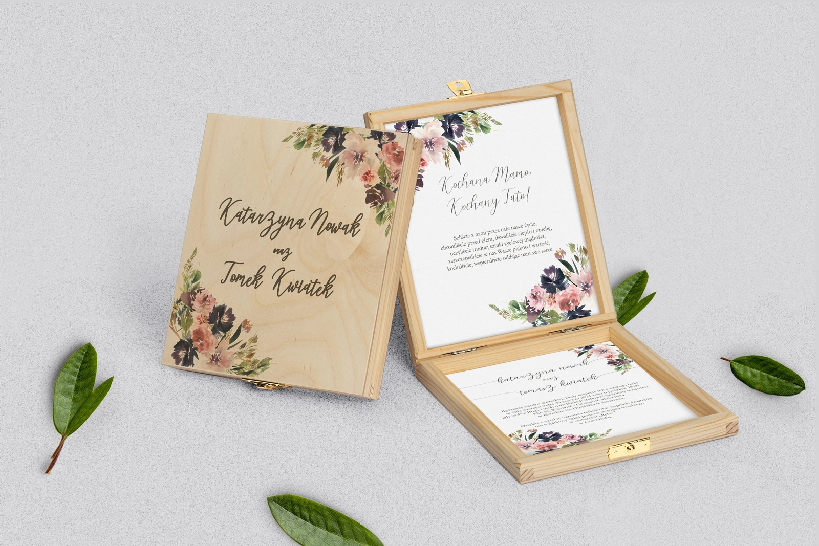 Zaproszenie dla Rodziców - naturalne PasteLove Motyw 4