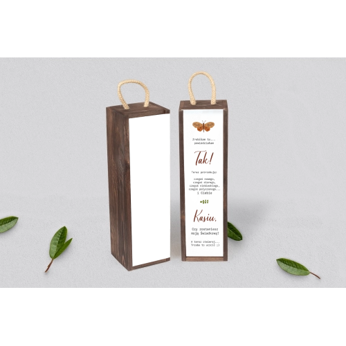 Prośba o Świadkowanie - SNW Akryl brązowa Butterflies - Motyw 4