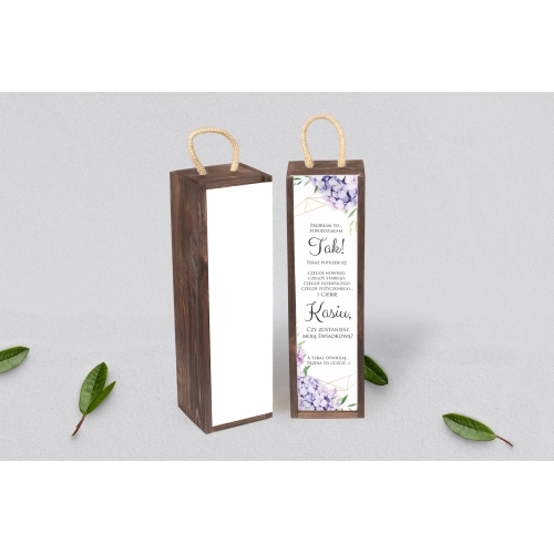 Prośba o Świadkowanie - SNW Akryl brązowa Flowers & Frame Motyw 1