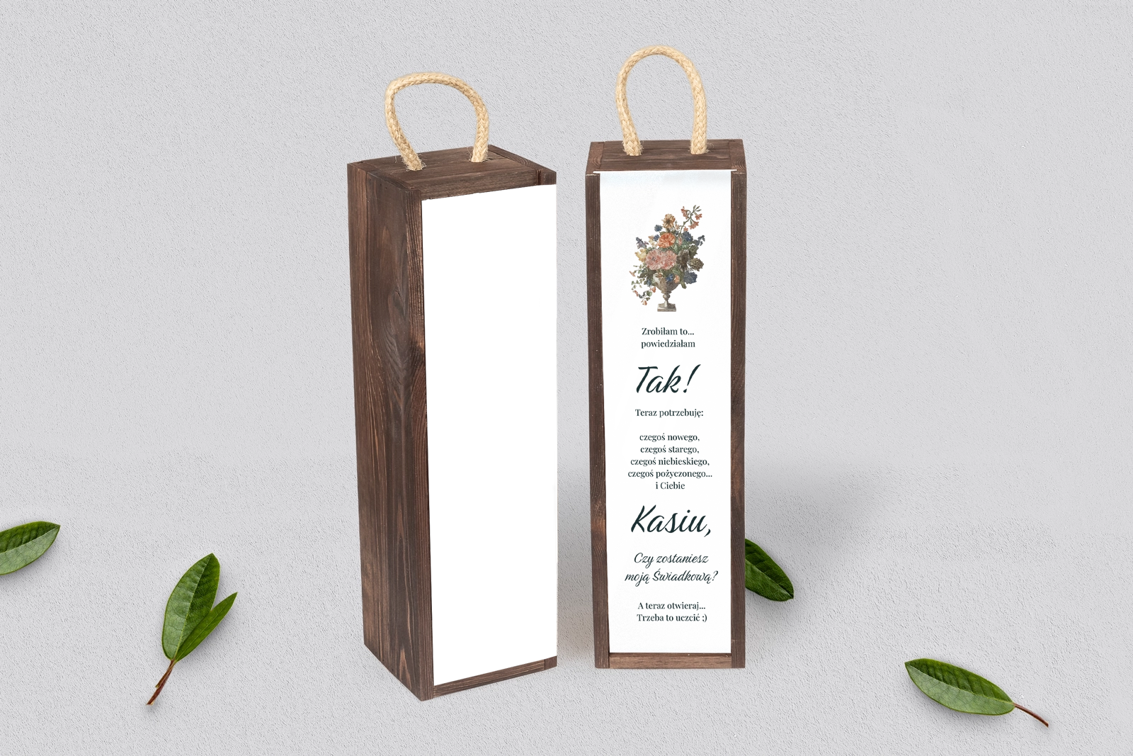 Prośba o Świadkowanie - SNW Akryl brązowa Rustic Summer Motyw 3