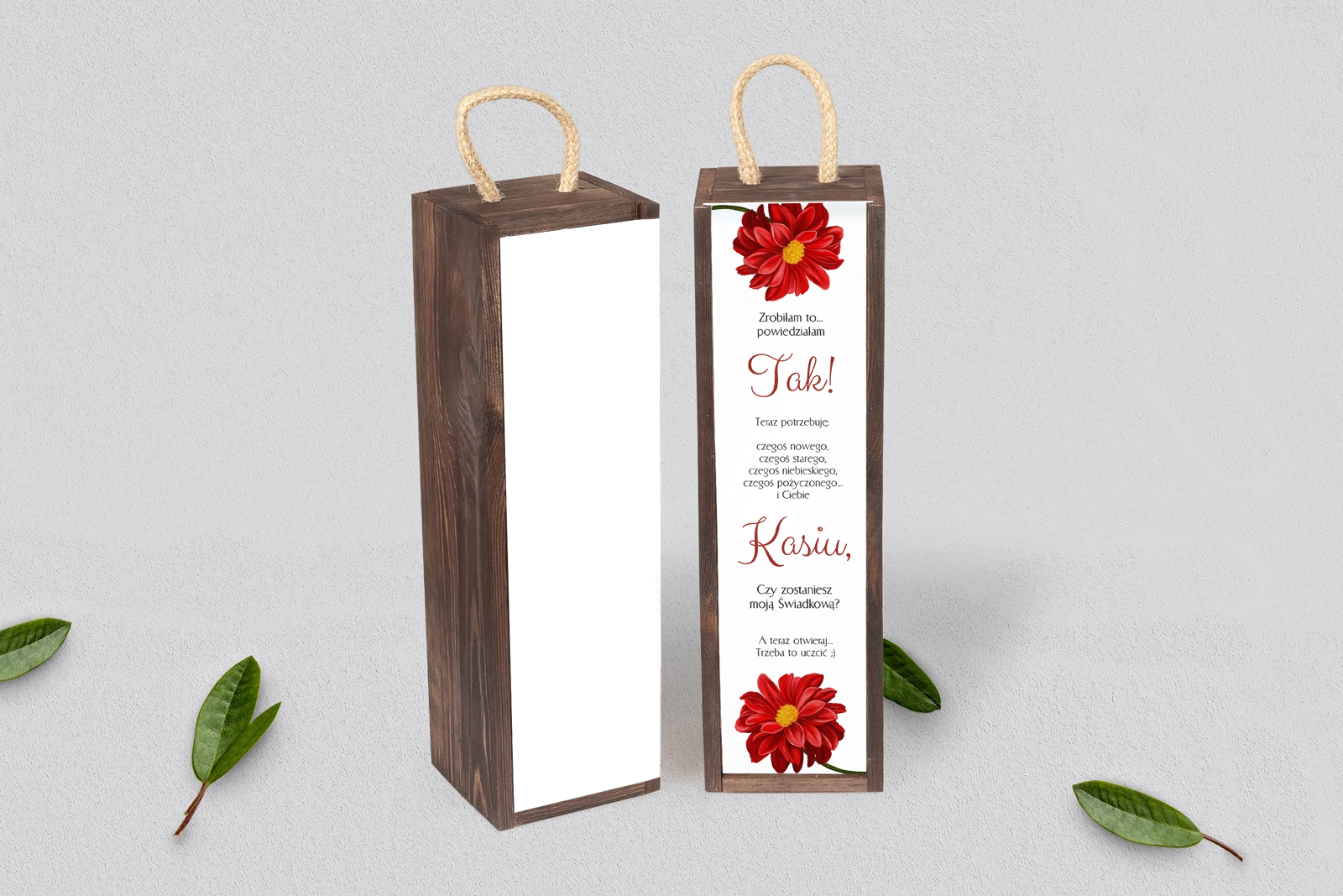 Prośba o Świadkowanie - SNW Akryl brązowa Sweet Love Motyw 5