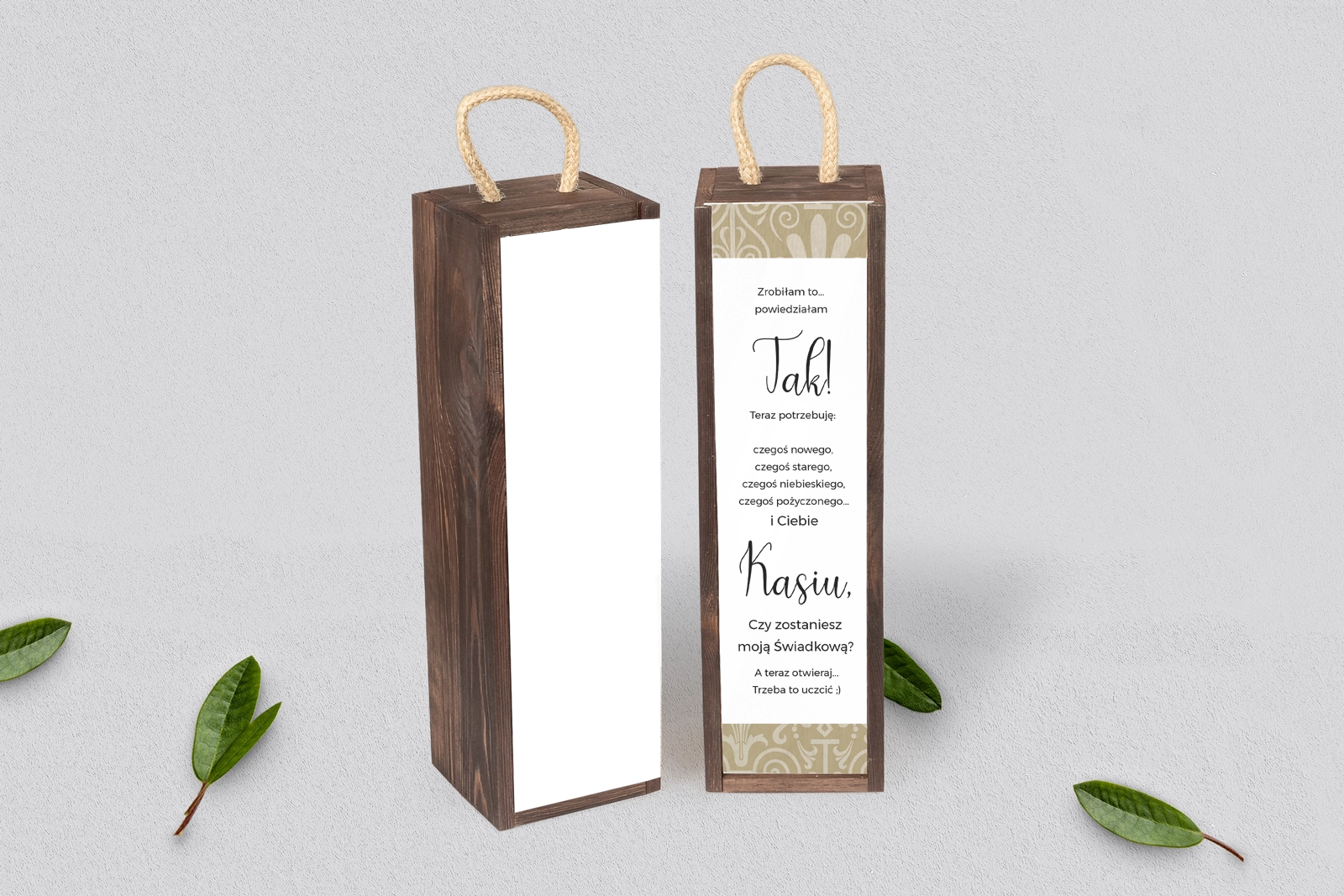 Prośba o Świadkowanie - SNW Akryl brązowa Vintage Motyw 1