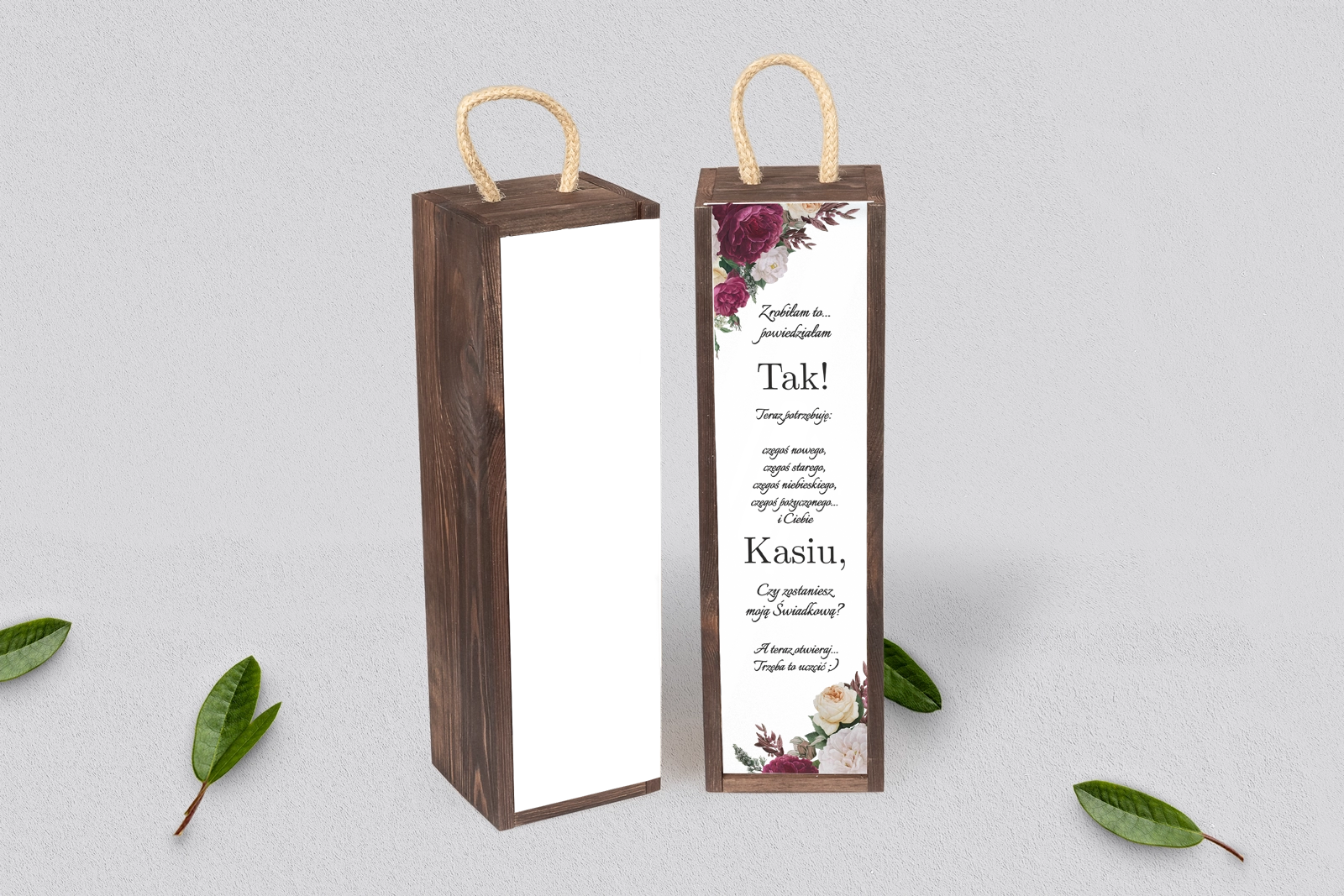 Prośba o Świadkowanie - SNW Akryl brązowa Fabello Motyw 1